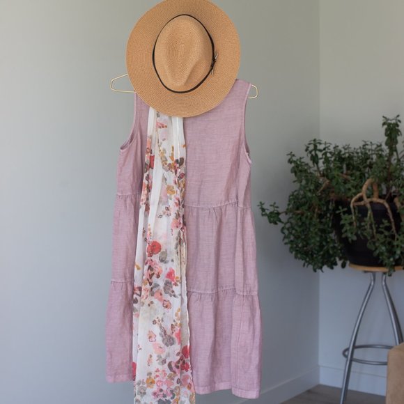 100% Linen Dress Mauve colour from C&C California - Picture 12 of 16